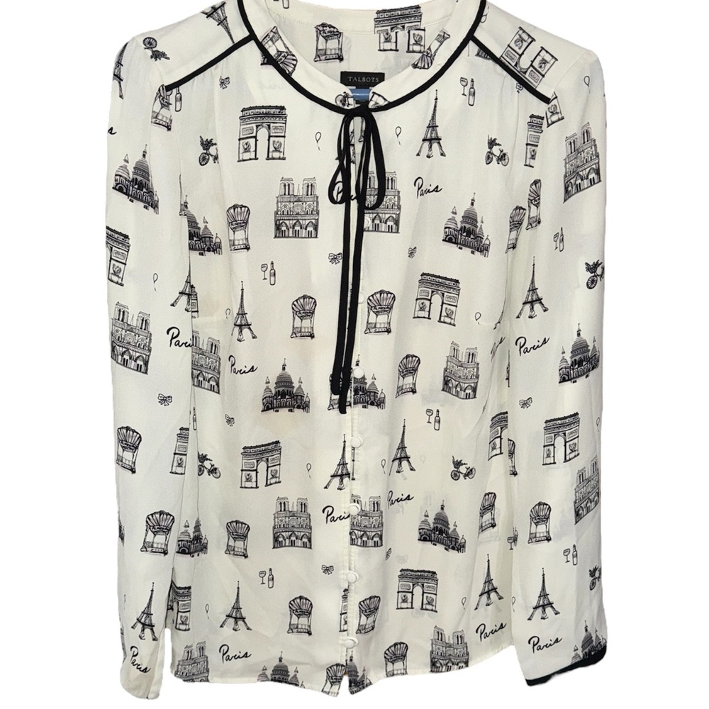 Talbots Paris Print Blouse – Size Small‎